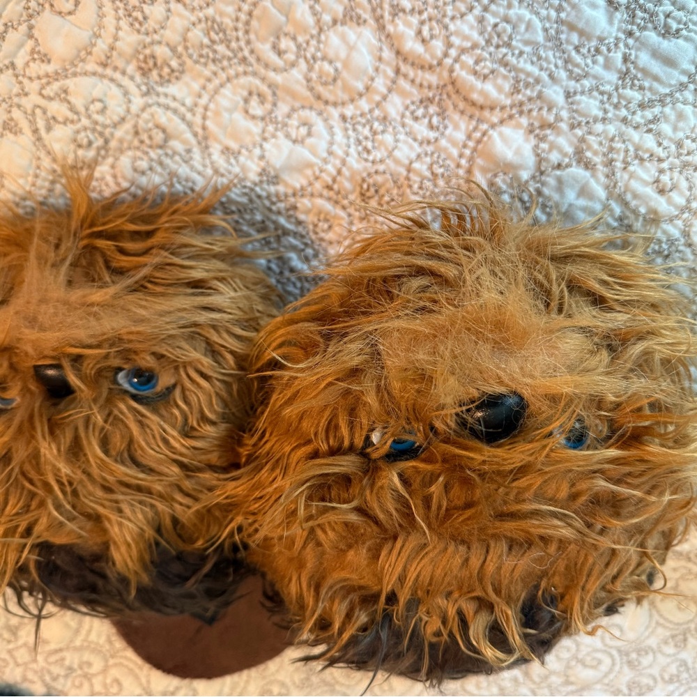 Chewbacca Star Wars Plush Slippers Men’s Size 6-7 Brown – Excellent Condition